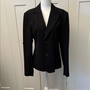 Black Double-Breasted Blazer with Notched Lapels